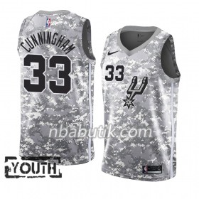 NBA Børn Trøje San Antonio Spurs Dante Cunningham 33 2018-19 Nike Grå Swingman